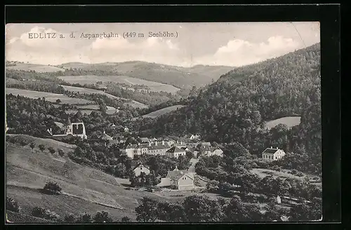 AK Edlitz /Aspangbahn, Gesamtansicht mit Umgebung aus der Vogelschau