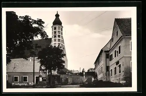 AK Windigsteig, Ortspartie mit Kirche