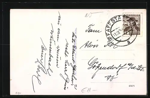 AK Weissenbach-Tr., Ortsansicht mit Fernblick aus der Vogelschau