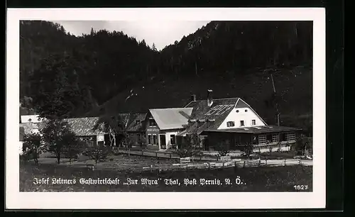 AK Thal bei Pernitz, Josef Leitners Gasthaus Zur Myra