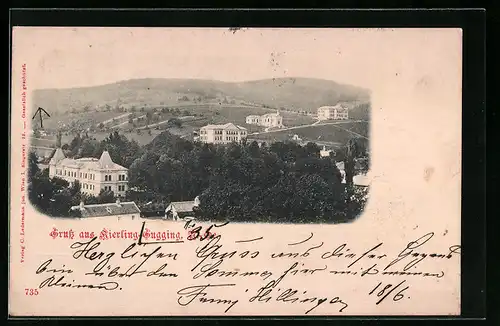 AK Kierling-Gugging, Teilansicht aus der Vogelschau