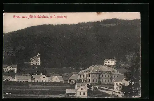 AK Mönichkirchen, Blick auf Hotel Lang