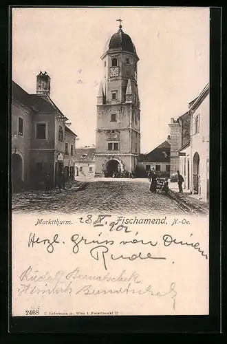 AK Fischamend, Partie am Marktturm