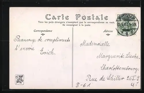 AK Bauersfrauen mit Garben am Abend