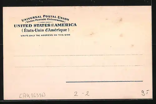 Lithographie America, Briefmarken und Adler mit Wappen