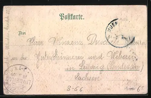 Lithographie München, Münchner Hofbräuhaus, Innenansicht