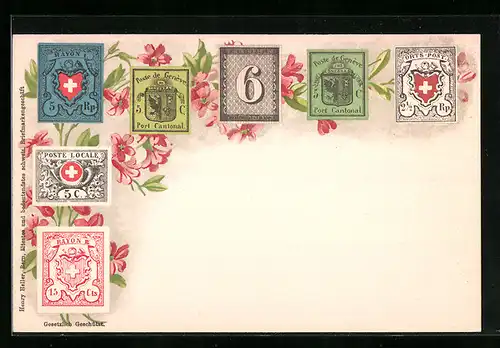 Lithographie Poste de Genève, Briefmarken