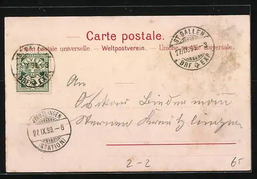Lithographie Helvetia Franco Briefmarken