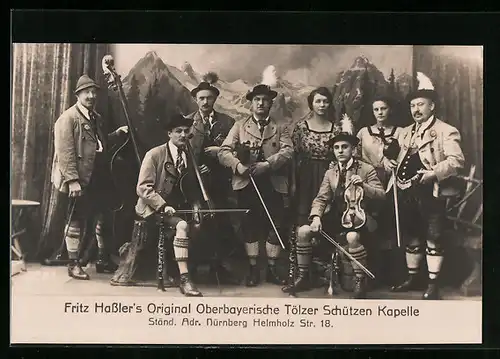 AK Fritz Hassler`s Original Oberbayerische Tölzer Schützen Kapelle