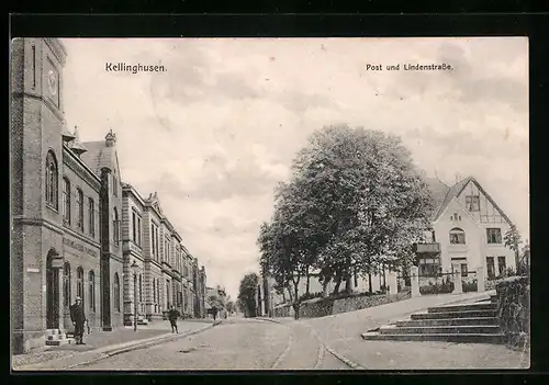 AK Kellinghusen, Post und Lindenstrasse