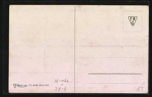 Künstler-AK sign. A. Spiess: Parsival und Barfuss-Mönche im Schnee