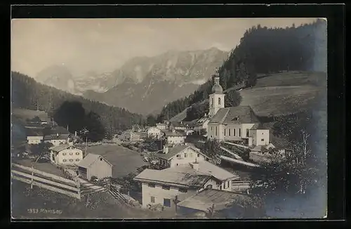 AK Ramsau, Ortspartie mit Kirche