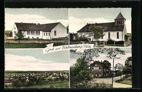AK Schönenberg /Pfalz, Totalansicht, Häuserpartien