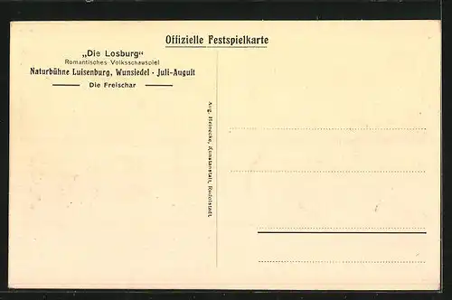 AK Wunsiedel, Volksschauspiel Die Losburg auf der Naturbühne Luisenburg