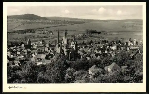 AK Gelnhausen, Ortsansicht aus der Vogelschau