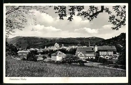 AK Herrstein /Nahe, Ortsansicht mit Bergen