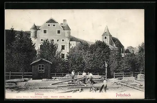 AK Pottschach, Schloss und Kirche