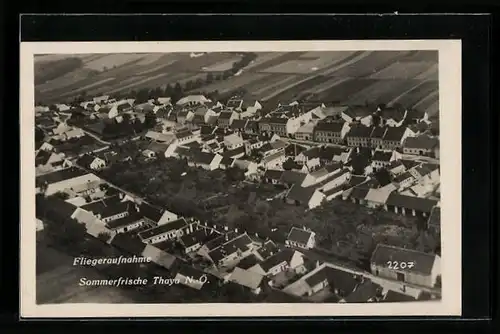AK Thaya, Fliegeraufnahme des Ortes