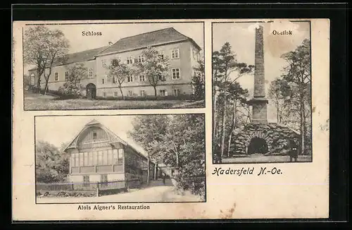 AK Hadersfeld, Alois Aigner`s Restauration, Schloss