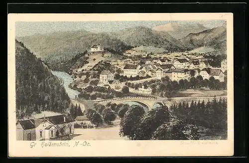 AK Gr. Hollenstein, Ortsansicht mit Fluss