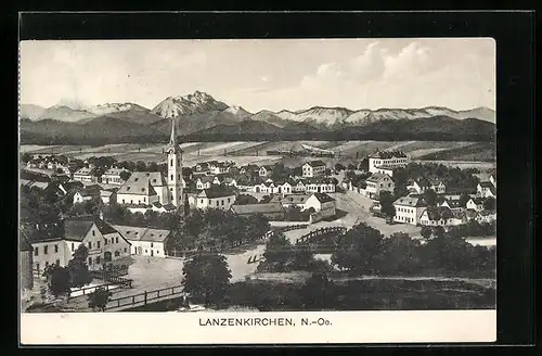 AK Lanzenkirchen, Teilansicht mit Bergen