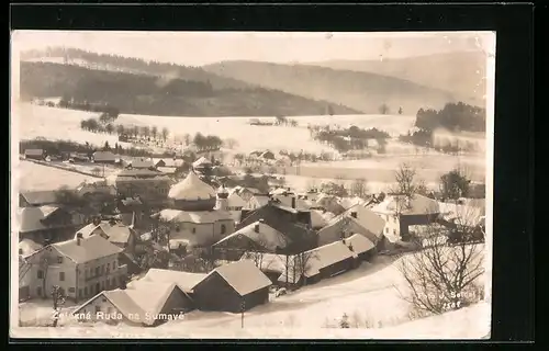 AK Zelezna Ruda na Sumave, Ortsansicht im Winter