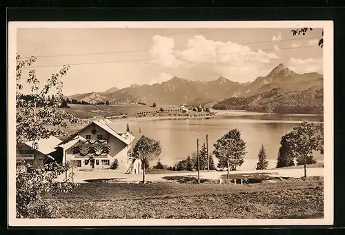 AK Oberkirch / Allgäu, Hotel-Pension Seespitze am Weissensee