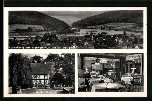 AK Lippoldsberg / Oberweserbergland, Gasthof Niemeyer, Totalansicht