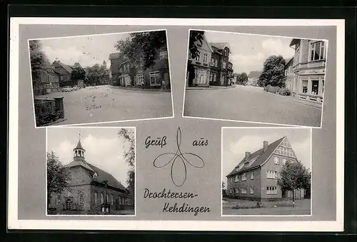 AK Drochtersen-Kehdingen, Kirche, Papierwaren Johanna Gerlach