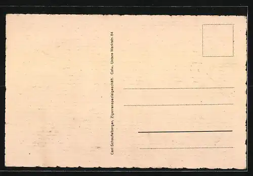 AK Calw, Nagoldpartie mit Bischoffstrasse