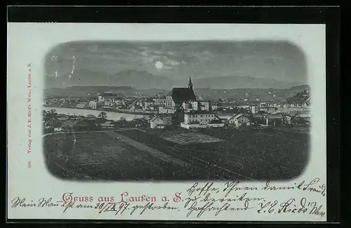 Mondschein-AK Laufen a. S., Gesamtansicht