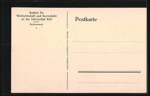 AK Kiel, Institut für Weltwirtschaft und Seeverkehr an der Universität, Seminarraum