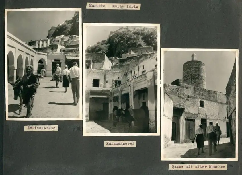 Fotoalbum mit 103 Fotografien, Ansicht Marrakesch, Moschee, El Bordj, Azrou, Meknes, Uriki, Spanien, Schweiz, Frankreich 11