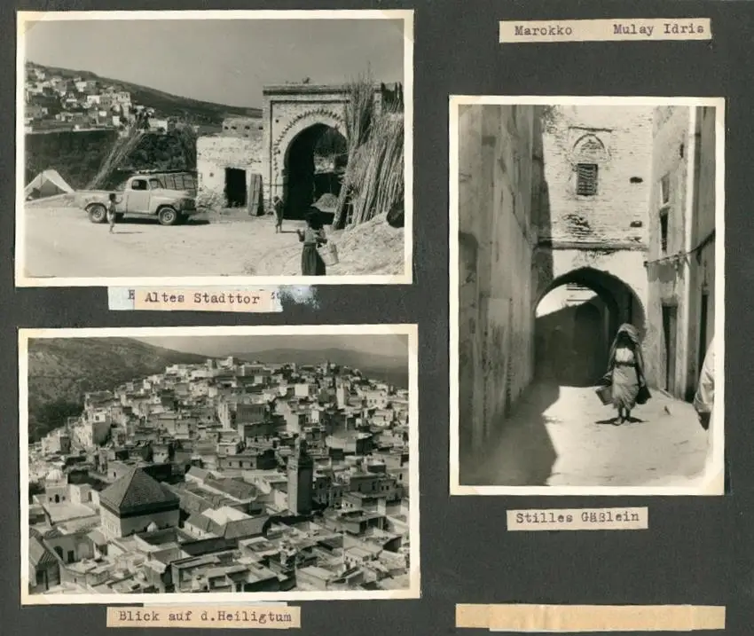 Fotoalbum mit 103 Fotografien, Ansicht Marrakesch, Moschee, El Bordj, Azrou, Meknes, Uriki, Spanien, Schweiz, Frankreich 12