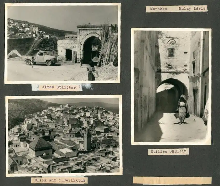 Fotoalbum mit 103 Fotografien, Ansicht Marrakesch, Moschee, El Bordj, Azrou, Meknes, Uriki, Spanien, Schweiz, Frankreich 12