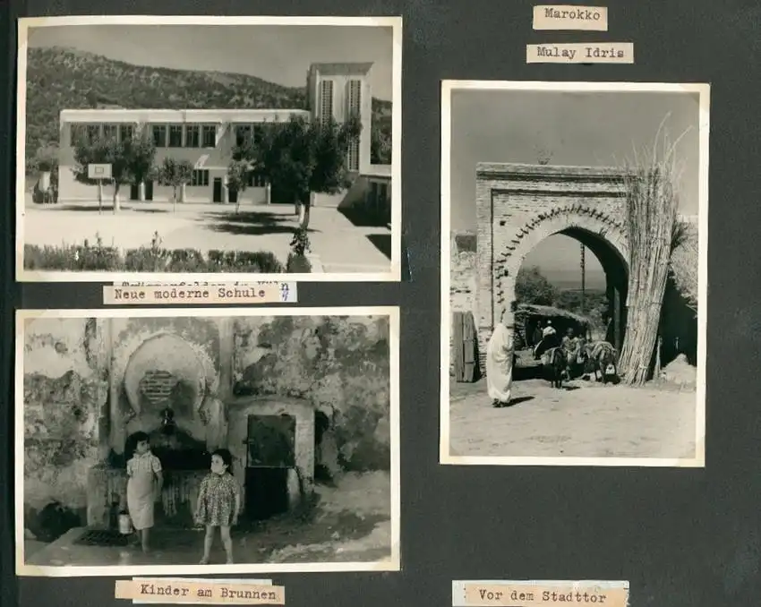 Fotoalbum mit 103 Fotografien, Ansicht Marrakesch, Moschee, El Bordj, Azrou, Meknes, Uriki, Spanien, Schweiz, Frankreich 13