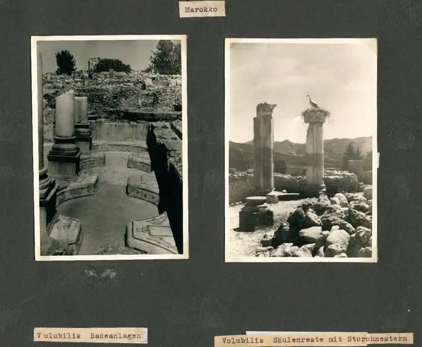 Fotoalbum mit 103 Fotografien, Ansicht Marrakesch, Moschee, El Bordj, Azrou, Meknes, Uriki, Spanien, Schweiz, Frankreich 16