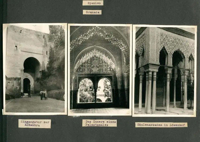 Fotoalbum mit 103 Fotografien, Ansicht Marrakesch, Moschee, El Bordj, Azrou, Meknes, Uriki, Spanien, Schweiz, Frankreich 19