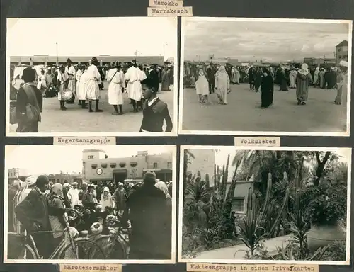 Fotoalbum mit 103 Fotografien, Ansicht Marrakesch, Moschee, El Bordj, Azrou, Meknes, Uriki, Spanien, Schweiz, Frankreich