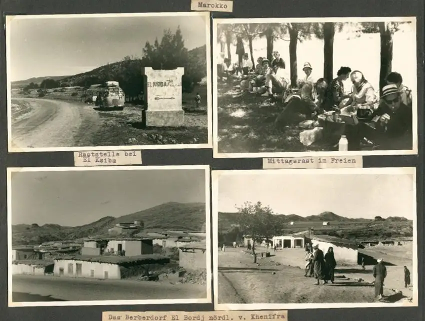 Fotoalbum mit 103 Fotografien, Ansicht Marrakesch, Moschee, El Bordj, Azrou, Meknes, Uriki, Spanien, Schweiz, Frankreich 5