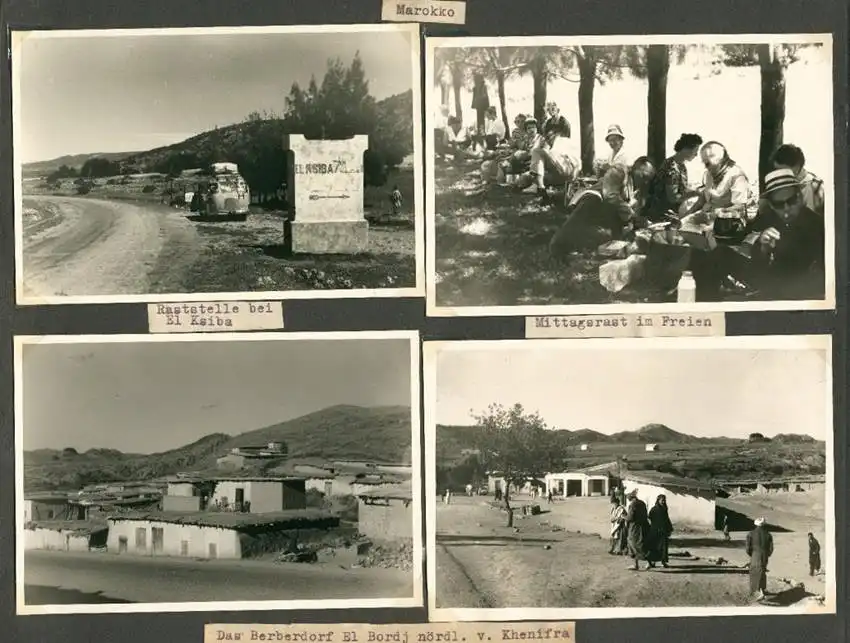 Fotoalbum mit 103 Fotografien, Ansicht Marrakesch, Moschee, El Bordj, Azrou, Meknes, Uriki, Spanien, Schweiz, Frankreich 5