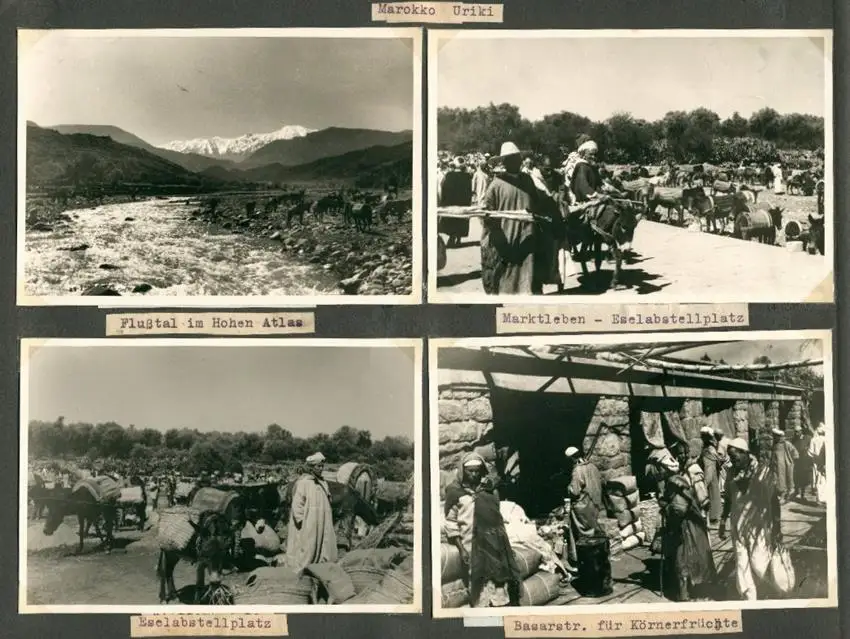 Fotoalbum mit 103 Fotografien, Ansicht Marrakesch, Moschee, El Bordj, Azrou, Meknes, Uriki, Spanien, Schweiz, Frankreich 7