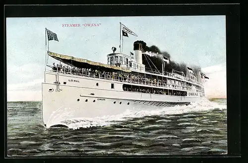 AK Steamer Owana, US-Mail