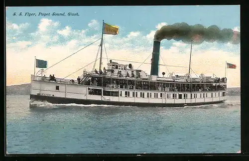 AK Passagierschiff SS Flyer, Puget Sound Washington