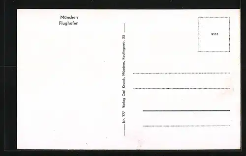 AK München, Ansicht vom Flughafengebäude
