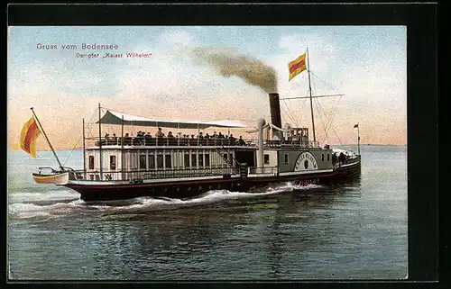 AK Dampfer Kaiser Wilhelm auf dem Bodensee