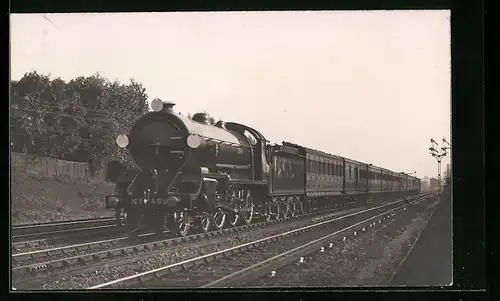 Foto-AK Zug der englischen Eisenbahn, No. 489