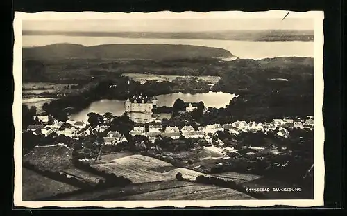 AK Glücksburg, Ortsansicht mit dem Schloss