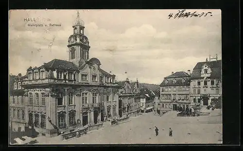 AK Hall, Marktplatz und Rathaus