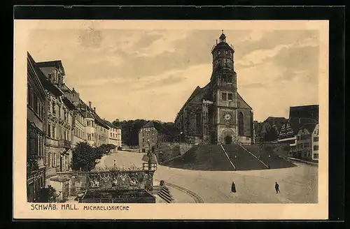 AK Schwäb. Hall, Blick zur Michaeliskirche